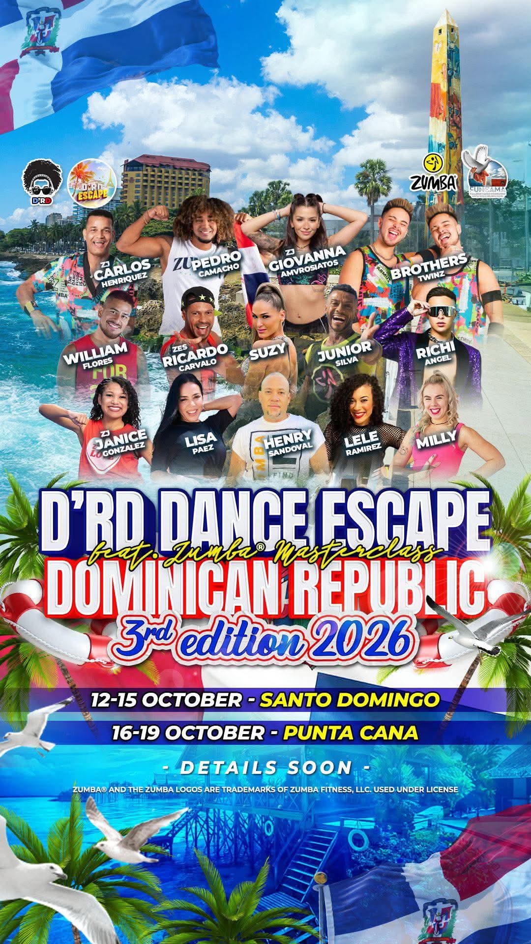 D’RD Dance Escape 2026 – Zumba dovolenka v Dominikánskej republike, 12. až 19. októbra